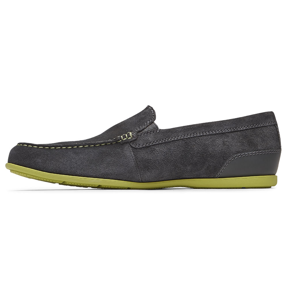 Rockport Mens Malcom Venetian - Slip-On Dark Grey - WSG591274